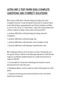 LETRS UNIT 2 TEST PAPER 2026 COMPLETE QUESTIONS AND CORRECT SOLUTIONS