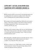 LETRS UNIT 7 ACTUAL EXAM PAPER 2026 QUESTIONS WITH ANSWERS GRADED A&plus;
