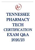 TENNESSEE  PHARMACY  TECH  CERTIFICATION  EXAM Q&A  2026&sol;23