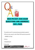 HESI PN EXIT 2026 &ndash; 65 Exam Questions and Answers on Med-Surg&comma; Pharmacology&comma; Maternity&comma; Pediatrics & Prioritization
