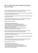 MB 310 QUESTIONS WITH VERIFIED ACCURATE SOLUTION 2026
