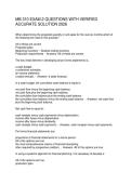MB 310 EXAM 2 QUESTIONS WITH VERIFIED ACCURATE SOLUTION 2026
