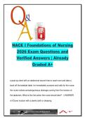 NACE I Foundations of Nursing 2026 &ndash; 200 Exam Questions and Verified Answers on Med-Surg&comma; Pharmacology&comma; Mental Health & Clinical Calculations