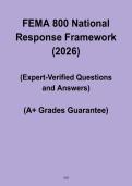 FEMA IS-800 National Response Framework Study Guide 2026 &vert; NRF Emergency Management Training PDF