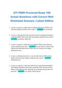 ATI PEDS Proctored Exam 100  Actual Questions with Correct Well  Illustrated Answers &vert; Latest Edition 