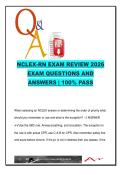 NCLEX-RN Exam Review 2026 &ndash; 120 Questions and Answers on Lab Values&comma; Electrolytes&comma; Pharmacology&comma; Prioritization & Legal Nursing