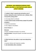 MATERNAL AND NEWBORN NURSING EXAM &ndash; LABOR&comma; DELIVERY & POSTPARTUM CAREMATERNAL AND NEWBORN NURSING EXAM &ndash; LABOR&comma; DELIVERY & POSTPARTUM CARE