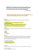 NRNP 6675 Final Exam &lpar;11-Week&rpar; &ndash; Psychiatric Mental Health Nurse Practitioner Care Across the Lifespan II 2023&ndash;2024 &vert; Complete Questions and Answers