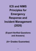 ICS and NIMS Principles for Emergency Response and Incident Management 2026 &vert; Incident Command System Study Guide PDF