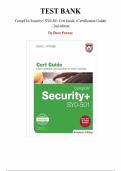 CompTIA Security&plus; SY0-501 Cert Guide&comma; Academic Edition &ndash; 2nd Edition by Dave Prowse &vert; Complete Test Bank for Chapters 1&ndash;18
