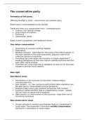 Conservative Party Revision Notes
