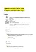 NURS 6512 Week 6 Midterm Exam Review &vert; Test Submission Questions and Answers &vert; Complete Study Material