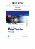CompTIA PenTest&plus; PT0-002 Cert Guide &ndash; 2nd Edition by Omar Santos &vert; Complete Test Bank for Chapters 1&ndash;10