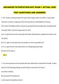 ADVANCED PATHOPHYSIOLOGY EXAM 1 ACTUAL 2026 TEST QUESTIONS AND ANSWERS