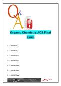 Organic Chemistry ACS Final Exam 2026 &ndash; 220 Questions and Answers on Spectroscopy&comma; Reactions&comma; Aromaticity & Stereochemistry