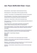 Adv&period; Pharm NURS 8024 Week 1 Exam Questions and Answers &vert; Graded A