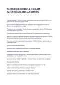 NURS8024 MODULE 3 EXAM QUESTIONS AND ANSWERS