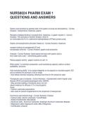 NURS8024 PHARM EXAM 1 QUESTIONS AND ANSWERS