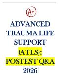 POSTEST ATLS QUESTIONS And ANSWERS &lpar;Advanced trauma life support&rpar;