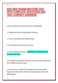 NSG 6005 PHARM MIDTERM TEST WITH COMPLETE QUESTIONS AND 100&percnt; CORRECT ANSWERS