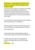 Eliopoulos - Gerontological Nursing End of Life Care Exam Actual Questions and Answers 2026&period;docx