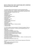 MB 310 PRACTICE TEST QUESTIONS WITH VERIFIED ACCURATE SOLUTION 2026