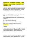 Eliopoulos Chapter 5- Common Aging Changes Exam Actual Questions and Answers 2026&period;docx