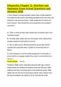 Eliopoulos Chapter 11- Nutrition and Hydration Exam Actual Questions and Answers 2026&period;docx