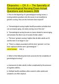 Eliopoulos &mdash; CH&period; 6 &mdash; The Specialty of Gerontological Nursing Exam Actual Questions and Answers 2026&period;docx