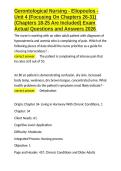Gerontological Nursing - Eliopoulos - Unit 4 &lpar;Focusing On Chapters 26-31&rpar; &lpar;Chapters 18-25 Are Included&rpar; Exam Actual Questions and Answers 2026&period;docx
