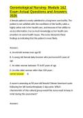 Gerontological Nursing- Module 1&2 Exam Actual Questions and Answers 2026&period;docx