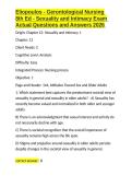 Eliopoulos - Gerontological Nursing 8th Ed - Sexuality and Intimacy Exam Actual Questions and Answers 2026&period;docx