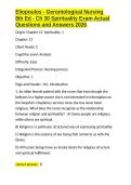 Eliopoulos - Gerontological  Exam Bundle With 100&percnt; Correct Answers 2025