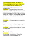 Gerontological Nursing&comma; 8th edition&comma; by Charlotte Eliopoulos &lpar;Chapter One&rpar; Exam Actual Questions and Answers 2026&period;docx