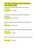 ATC 230 Test1 Exam Actual Questions and Answers 2026&period;docx