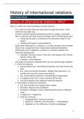 Samenvatting History of International relations
