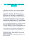 AQA A level Business Paper Final Booklet  Exam 2026