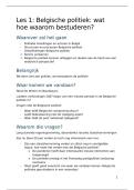 samenvatting Belgische Politiek