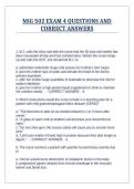 NSG 502 EXAM 4 QUESTIONS AND CORRECT ANSWERS