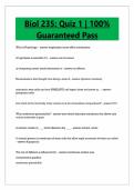 Biol 235&colon; Quiz 1 &vert; 100&percnt; Guaranteed Pass