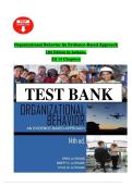 Test Bank For Organizational Behavior An Evidence-Based Approach 14th Edition by Luthans&comma;&comma; All 14 Chapters