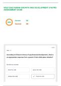 WGU D202 HUMAN GROWTH AND DEVELOPMENT &vert;PA&vert;PRE-ASSESSMENT EXAM QUESTIONS AND ANSWERS &vert; LATEST UPDATE &vert; FULLY SOLVED
