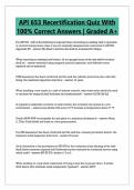API 653 Recertification Quiz With 100&percnt; Correct Answers &vert; Graded A&plus;