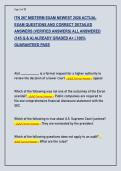 ITN 267 MIDTERM EXAM NEWEST 2026 ACTUAL  EXAM QUESTIONS AND CORRECT DETAILED  ANSWERS &lpar;VERIFIED ANSWERS&rpar; ALL ANSWERED  &lbrace;145 Q & A&rcub; ALREADY GRADED A&plus; &vert; 100&percnt;  GUARANTEED PASS