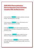 NURS 8024 Pharmacokinetics&sol; Pharmacodynamics Exam Questions Complete With Verified Answers