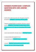 NURS8024 PHARM EXAM 1 COMPLETE QUESTIONS WITH 100&percnt; VERIFIED ANSWERS &vert; VERIFIED EXAM QUESTIONS
