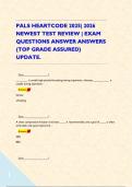 PALS HEARTCODE 2025&vert; 2026 NEWEST TEST REVIEW &vert; EXAM QUESTIONS ANSWER ANSWERS &lpar;TOP GRADE ASSURED&rpar; UPDATE&period;