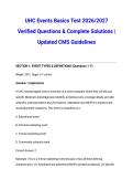 UHC Events Basics Test 2026&sol;2027 Verified Questions & Complete Solutions &vert; Updated CMS Guidelines