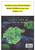 Test Bank for Karp&rsquo;s Cell and Molecular  Biology&comma; 9th Edition by Karp&comma; Iwasa   Chapters 1 - 18