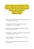 NUR2459 Mental and Behavioral Health  Nursing - Rasmussen College EXAM 1 STUDY  GUIDE 2026&sol;2027 ACCURATE QUESTIONS WITH  VERIFIED CORRECT ANSWERS &vert;&vert;  ALREADY GRADED A&plus;  <REVISED VERSION> 